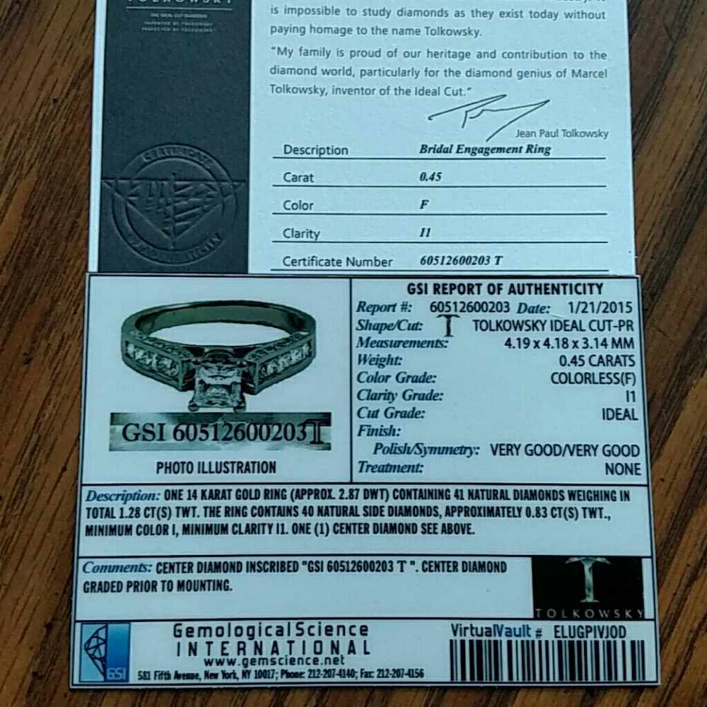 Tolkowsky Engagement ring